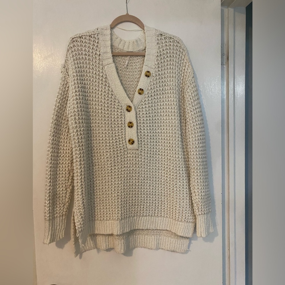 Free People Cosy Cream Sweater